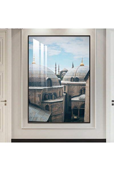 Marktna لوحة جدارية خشبية فاخرة مع برواز فضي و طبقة من الاكرليك الشفاف