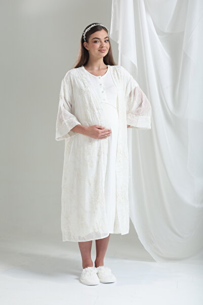Tuba Lohusa Tuba Special Design Nightgown Dressing Gown Set