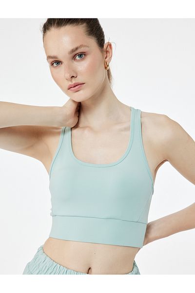 Koton Sleeveless U Neck Window Detailed Sports Bra