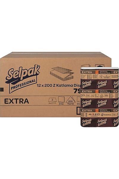 Selpak Professional Extra Z Fold Dispenser Towels 6 Pack of 200 - |   Two Hundred by Six