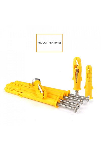 MgcTolBox Set of 160 universal dowels and screws MgcTolBox, silver/yellow, stainless steel/PP, M4/ M6
