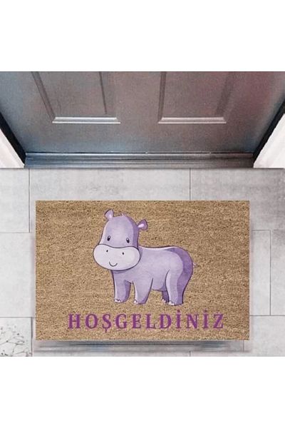 Mu Art Ahşap Door Mat Decorative Digital Printing Animals-2755