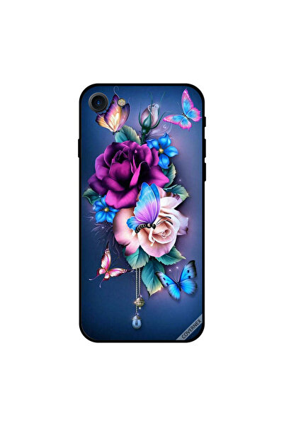 Covernex غطاء حماية لجهاز iPhone 8 برسومات فراشات وزهور جميلة