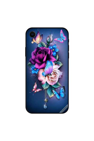 Covernex غطاء حماية لجهاز iPhone XR برسومات فراشات وزهور جميلة