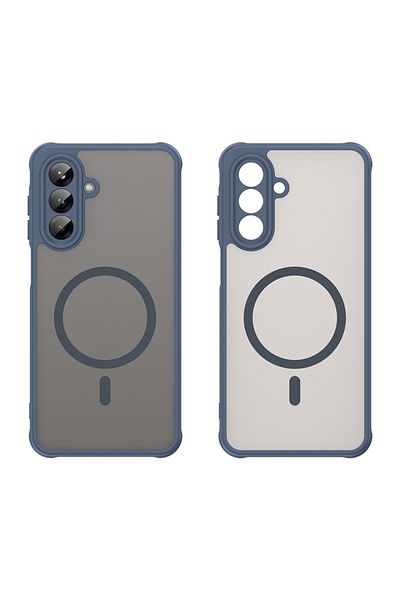 SKYDDAR INNOVATION Husă pentru Samsung Galaxy A26 5G, HaloFrost MagSafe II, antișoc, set autocolante, albastru marin