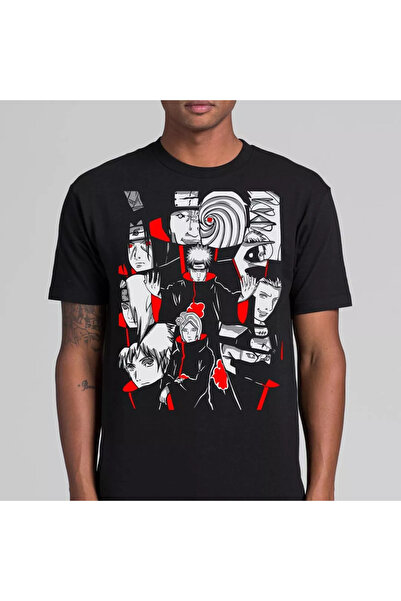 Flood Of Style تي شيرت صيفي للرجال منقوش عليه رسوم متحركة ناروتو كوراما