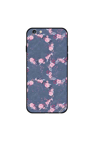 Covernex غطاء حماية لجهاز iPhone 6s Plus باللون الرمادي الداكن مع نقشة زهور دائرية