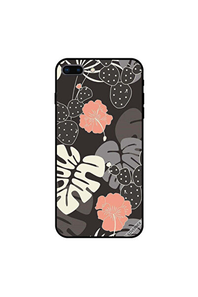 Covernex غطاء حماية لجهاز iPhone 7 Plus بنقشة زهور وريش أبيض