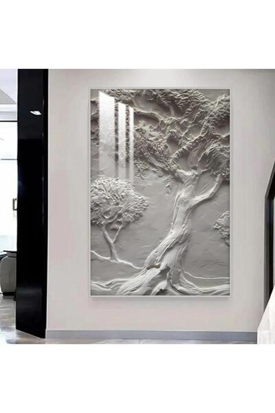 SND لوحة جدارية خشبية بتصميم الفن التجريدي مع برواز فضي و طبقة من الاكرليك ال...