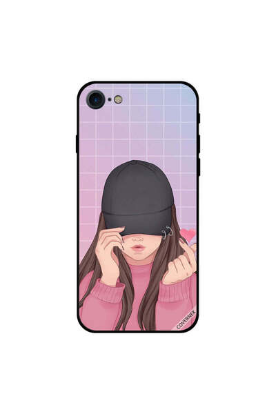 Covernex غطاء حماية لهاتف iPhone 8 من Snap Love Black Cap Girl
