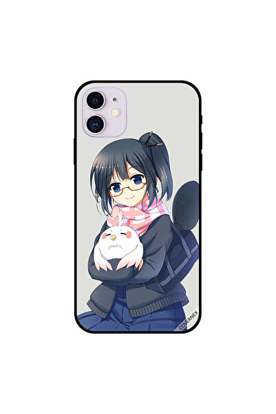 Covernex غطاء حماية لجهاز iPhone 11 بطبعة فتاة تحمل حيوانًا أليفًا