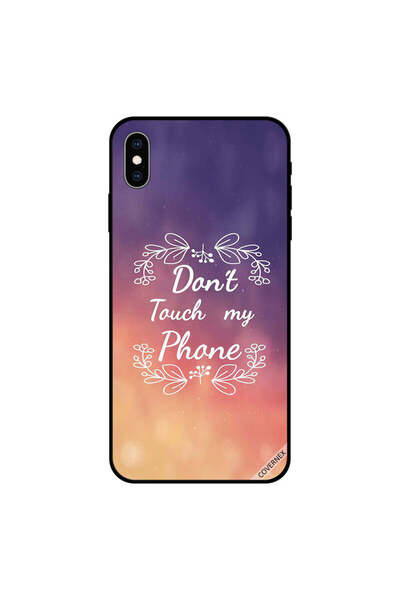 Covernex غطاء حماية لجهاز iPhone XS MAX مطبوع عليه عبارة "لا تلمس هاتفي" بالل...