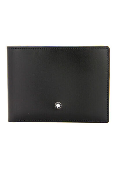 Mont Blanc Brand Meisterstück 6cc Black Leather Wallet 14548