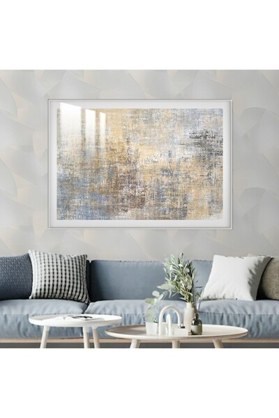 SND لوحة جدارية خشبية فاخرة مع برواز فضي و طبقة من الاكرليك الشفاف