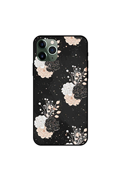 Covernex غطاء حماية لجهاز iPhone 11 Pro Max باللون الأبيض والأسود والكريمي ونقشة الزهور