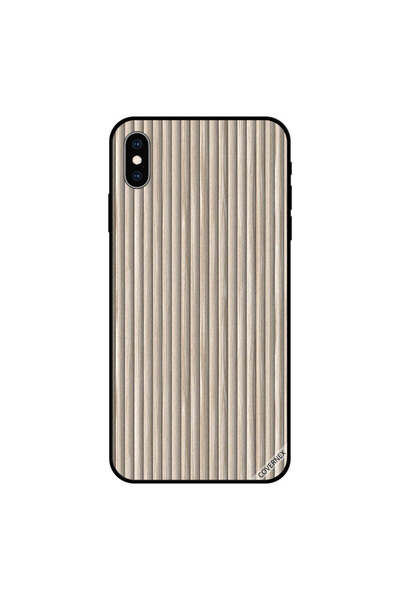 Covernex غطاء حماية لجهاز iPhone XS MAX بخطوط عمودية دائرية ونمط خشبي