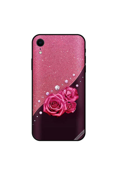 Covernex غطاء حماية لجهاز iPhone XR باللون الوردي اللامع والورود