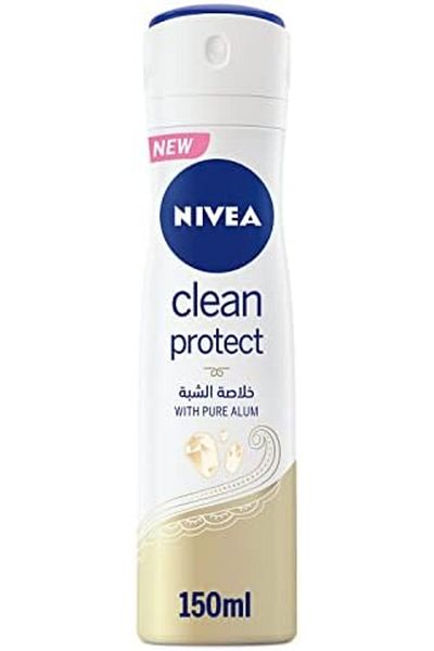 NIVEA Antiperspirant Spray for Women, Clean Protect Pure Alum, 150ml