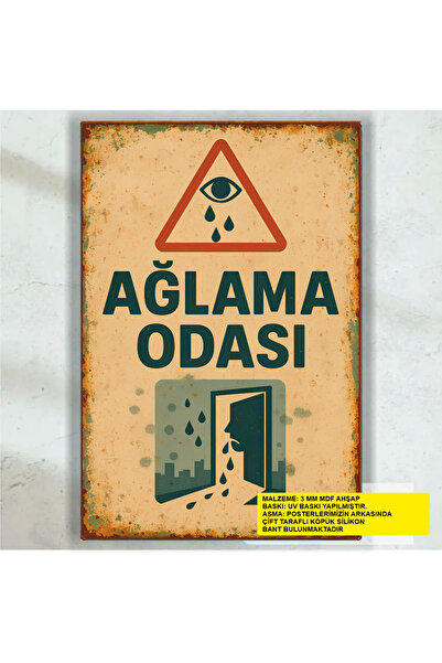 Hayat Poster Znak upozorenja za sobu za plakanje, smešne humoristične fraze, ...