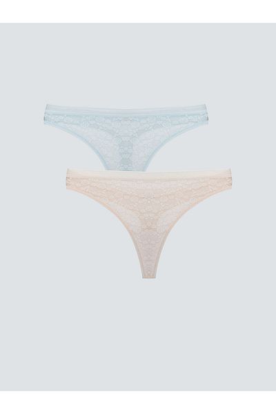LC Waikiki New Season Lace Thong Panties 2 Pack - S5Ki27Z8