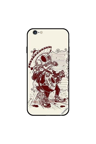 Covernex غطاء حماية لجهاز iPhone 6s Plus بتصميم جمجمة ورجل يعزف على الجيتار