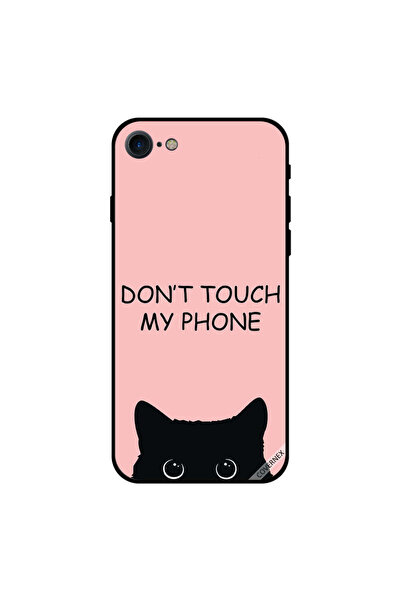 Covernex غطاء حماية لجهاز iPhone 8 - لا تلمس هاتفي - قطة سوداء