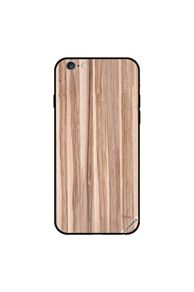 Covernex غطاء حماية لجهاز iPhone 6s Plus بنمط خشبي بني فاتح