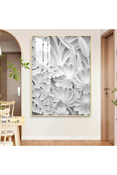 SND لوحة جدارية خشبية مطبوعة بتصميم جبسية مع برواز ذهبي و طبقة من الاكرليك ال...