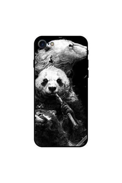 Covernex غطاء حماية لجهاز iPhone 8 بتصميم باندا باللون الأسود