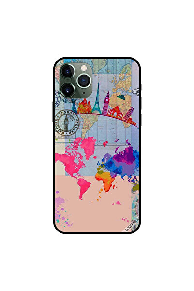 Covernex غطاء حماية لجهاز iPhone 11 Pro Max مع خريطة العالم وختم