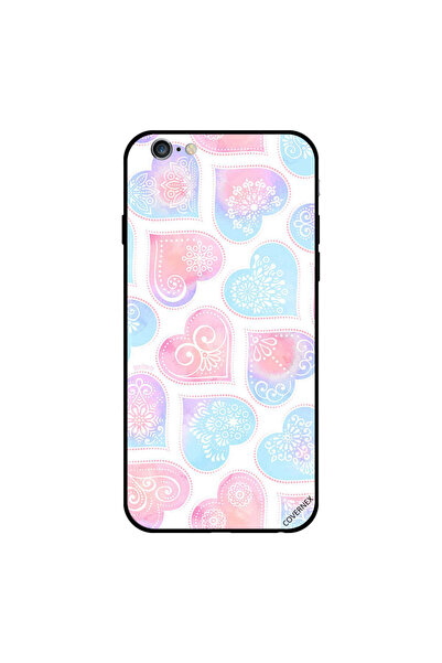 Covernex غطاء حماية لجهاز iPhone 6 بنقشة قلوب وأزهار