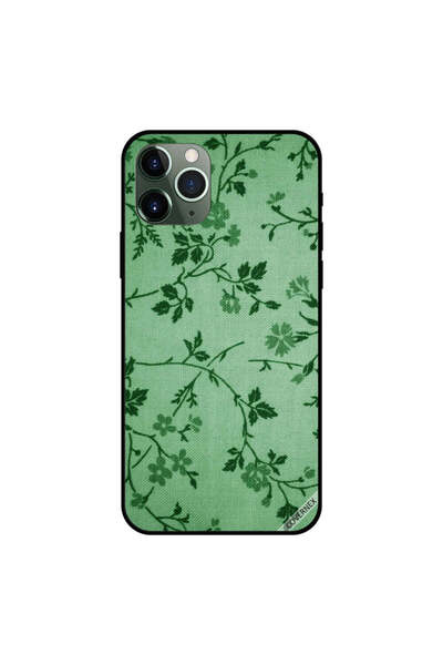 Covernex غطاء حماية جلدي أخضر مزهر لهاتف iPhone 11 Pro
