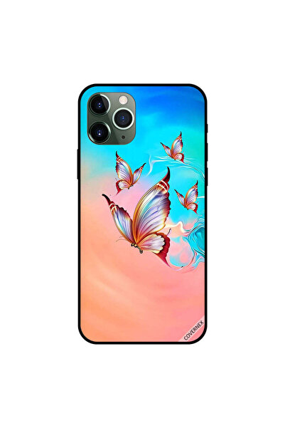 Covernex غطاء حماية لجهاز iPhone 11 Pro Max بتصميم فراشات تحلق فوق لون الطلاء