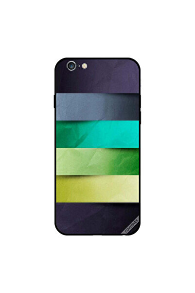 Covernex غطاء حماية لجهاز iPhone 6s Plus بنقشة خطوط خضراء صفراء