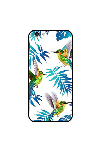 Covernex غطاء حماية لجهاز iPhone 6 Plus برسومات طيور لطيفة وأوراق كبيرة