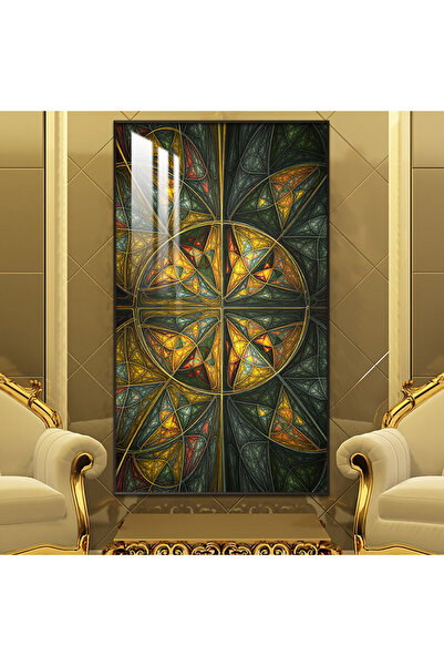 SND لوحة جدارية خشبية فاخرة مع برواز ذهبي و طبقة من الاكرليك الشفاف