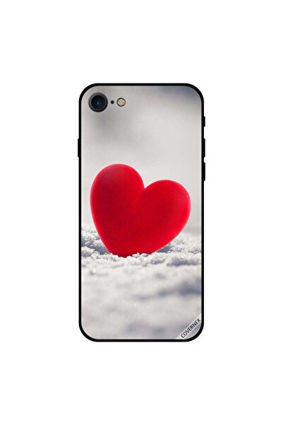 Covernex غطاء حماية لجهاز iPhone 8 بتصميم قلب أحمر جميل