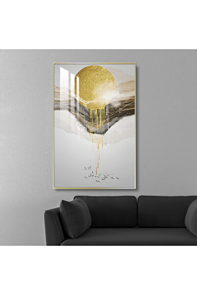 SND لوحة جدارية خشبية فاخرة مع برواز بني و طبقة من الاكرليك الشفاف