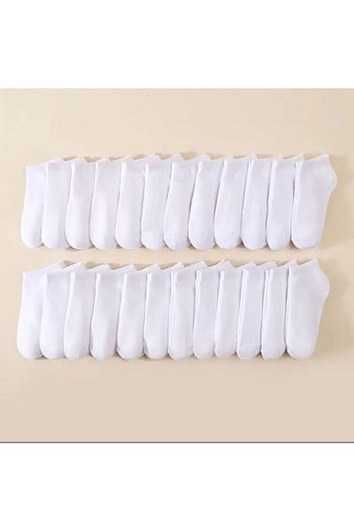 BASHAYER 24 Pairs of Men's Ultra Comfortable Anti-Sweat Short Socks Value Pack