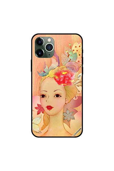 Covernex غطاء حماية لهاتف iPhone 11 Pro Max بتصميم فتاة باللون الخوخي