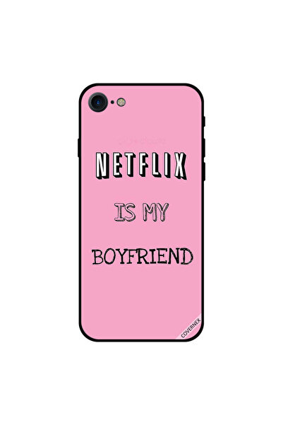 Covernex غطاء حماية لجهاز iPhone 7 مطبوع عليه Netflix Is My Boyfriend باللون ...