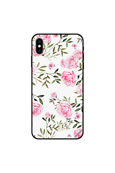 Covernex غطاء حماية لجهاز iPhone XS - ورود وردية فاتحة
