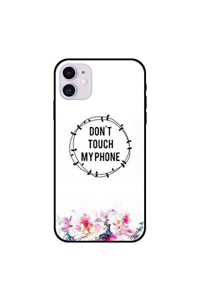 Covernex غطاء حماية لجهاز iPhone 11 - لا تلمس هاتفي - زهور