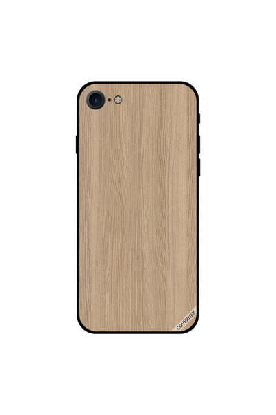 Covernex غطاء حماية لجهاز iPhone 8 بنمط خشبي سادة بني فاتح