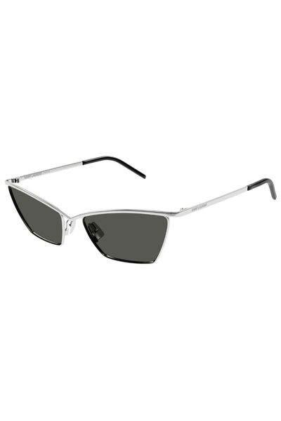 Saint Laurent Paris Women's Sunglasses Sl 637 002 57-17, Cat Eye Silver Frame