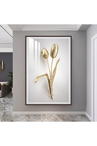 SND لوحة جدارية خشبية فاخرة مع برواز شامبين و طبقة من الاكرليك الشفاف