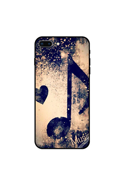 Covernex غطاء حماية لجهاز iPhone 8 Plus بطبعة موسيقى وقلب عتيقة
