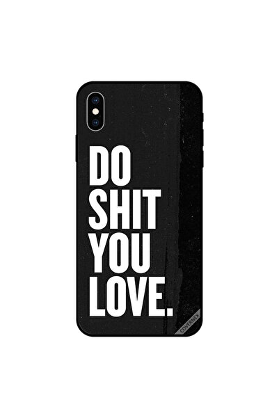 Covernex غطاء حماية iPhone XS MAX مطبوع عليه Do Shit You Love بالأبيض والأسود