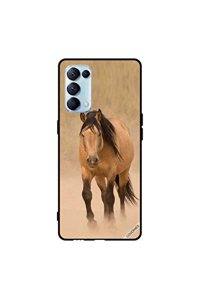 Covernex غطاء حماية لهاتف Oppo Reno5 Pro 5G سباق الخيل البني