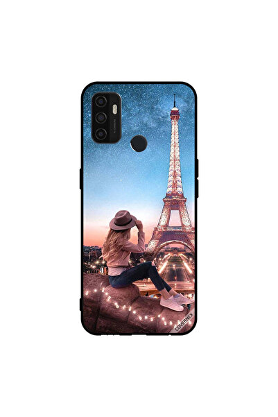 Covernex غطاء حماية لهاتف Oppo A11s/A53 5G، فتاة قبعة بنية اللون وبرج إيفيل